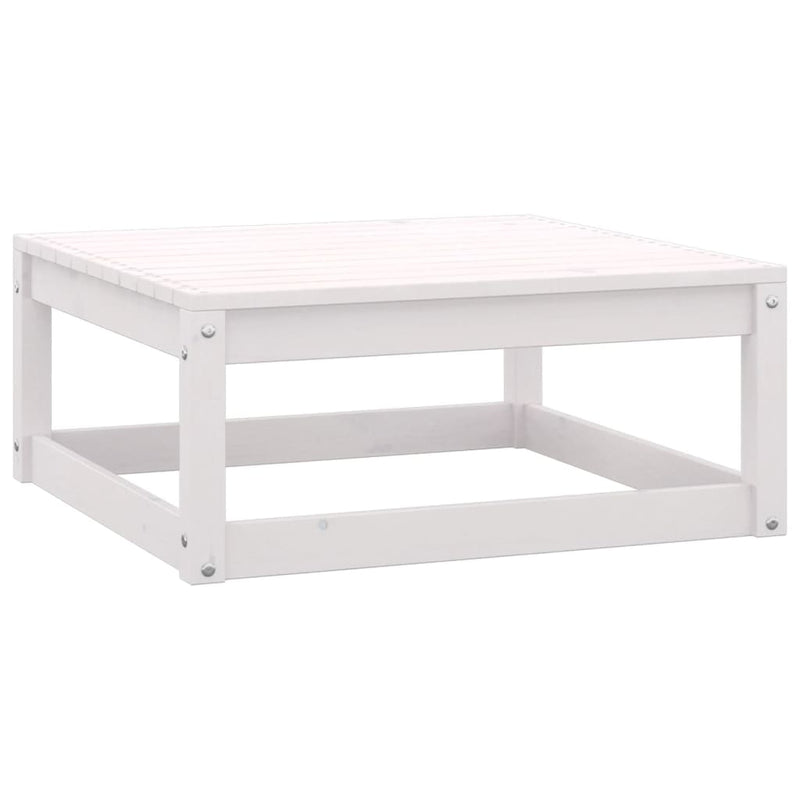 vidaXL 6 Piece Garden Lounge Set White Solid Pinewood