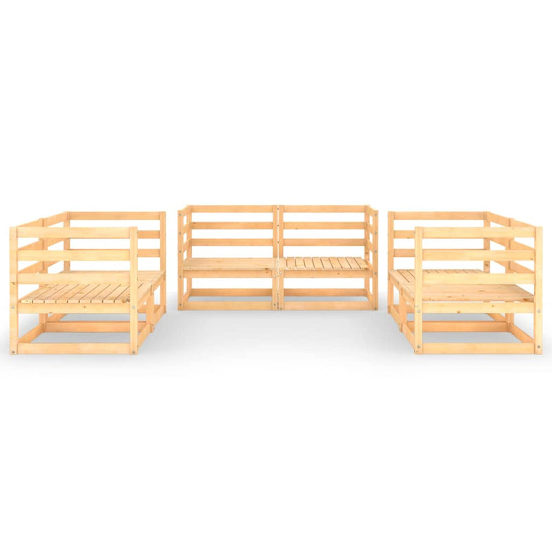 vidaXL 6 Piece Garden Lounge Set Solid Pinewood