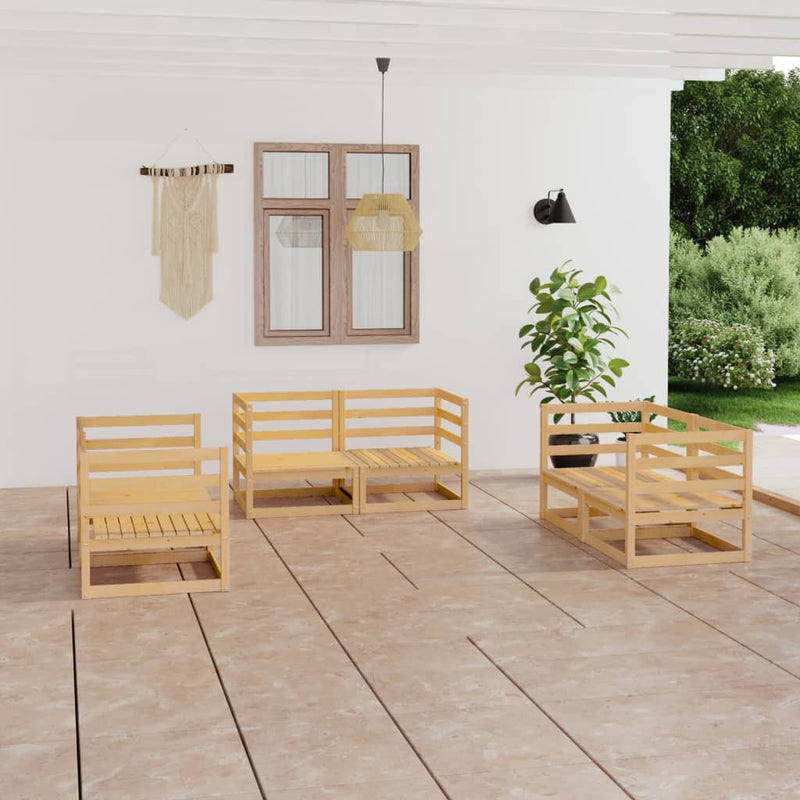 vidaXL 6 Piece Garden Lounge Set Solid Pinewood