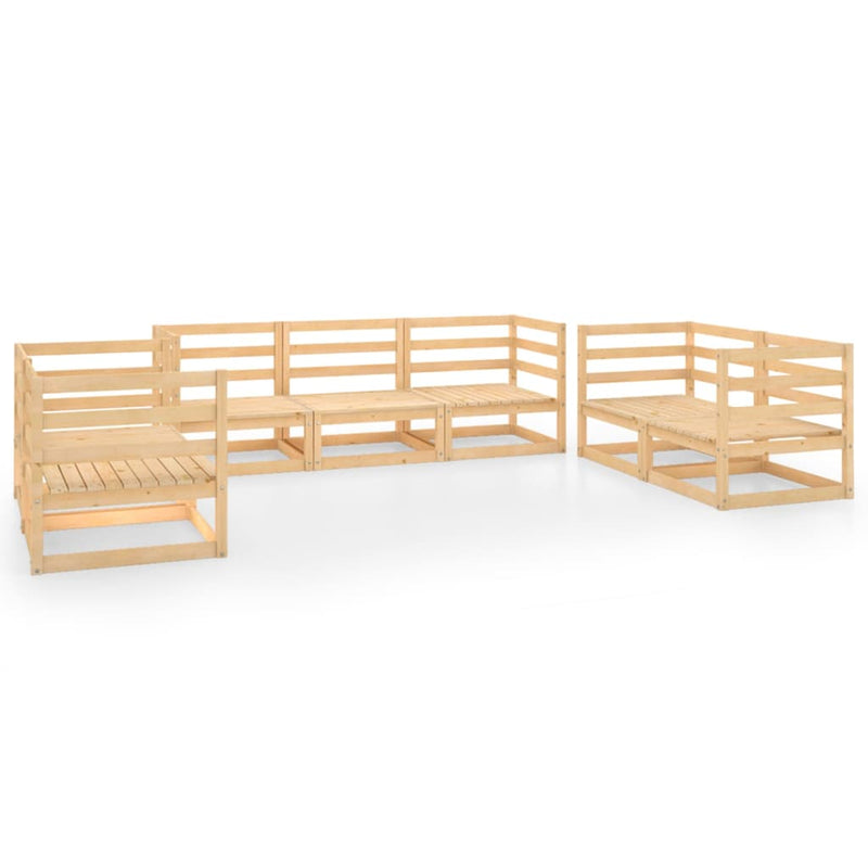 vidaXL 7 Piece Garden Lounge Set Solid Pinewood