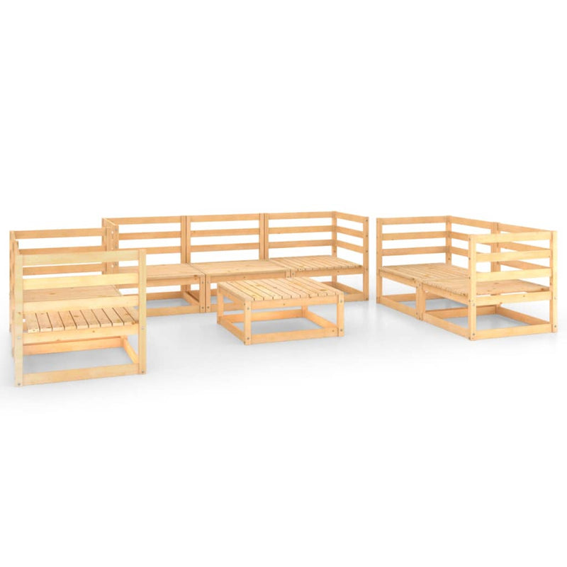 vidaXL 8 Piece Garden Lounge Set Solid Pinewood