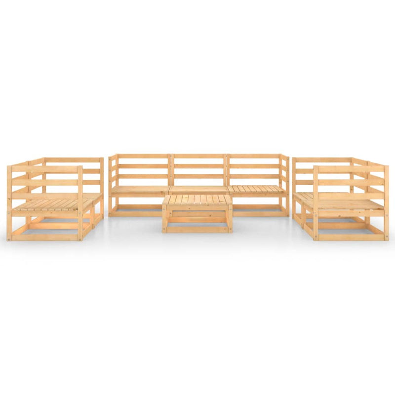 vidaXL 8 Piece Garden Lounge Set Solid Pinewood