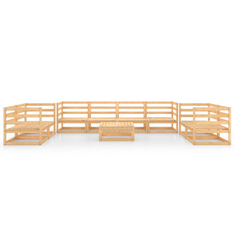 vidaXL 9 Piece Garden Lounge Set Solid Pinewood