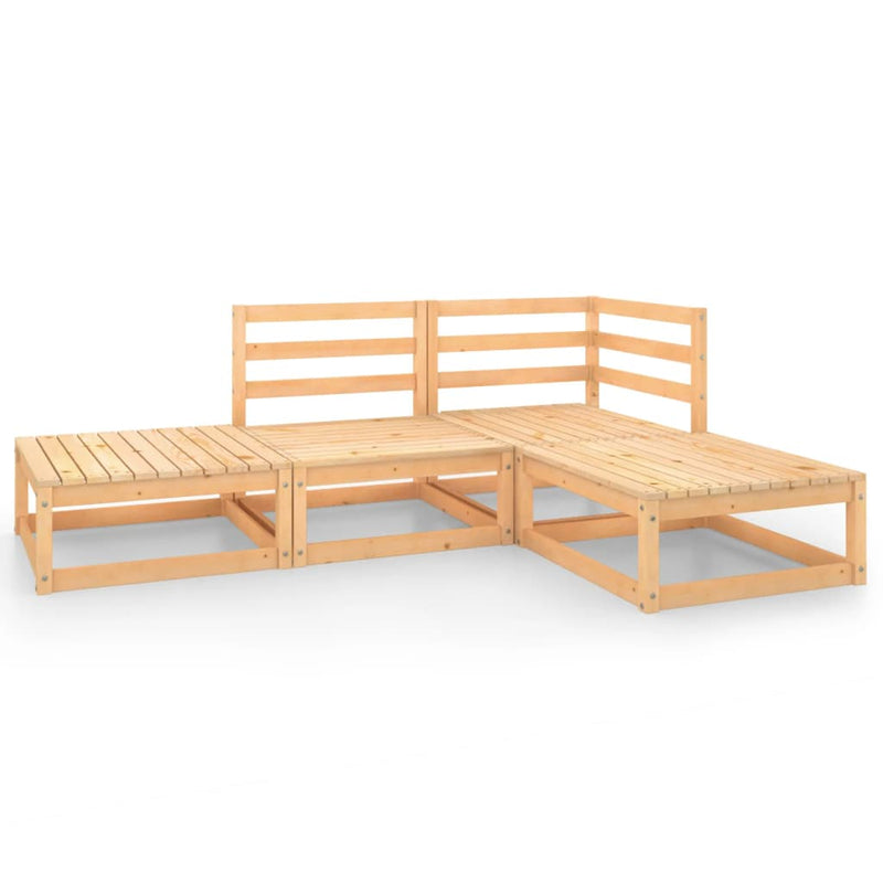 vidaXL 4 Piece Garden Lounge Set Solid Pinewood