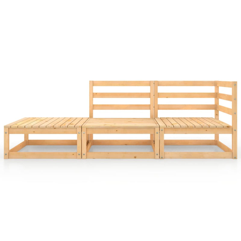vidaXL 4 Piece Garden Lounge Set Solid Pinewood