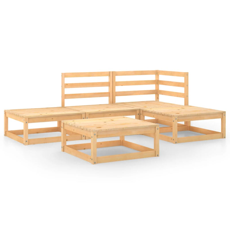 vidaXL 5 Piece Garden Lounge Set Solid Pinewood