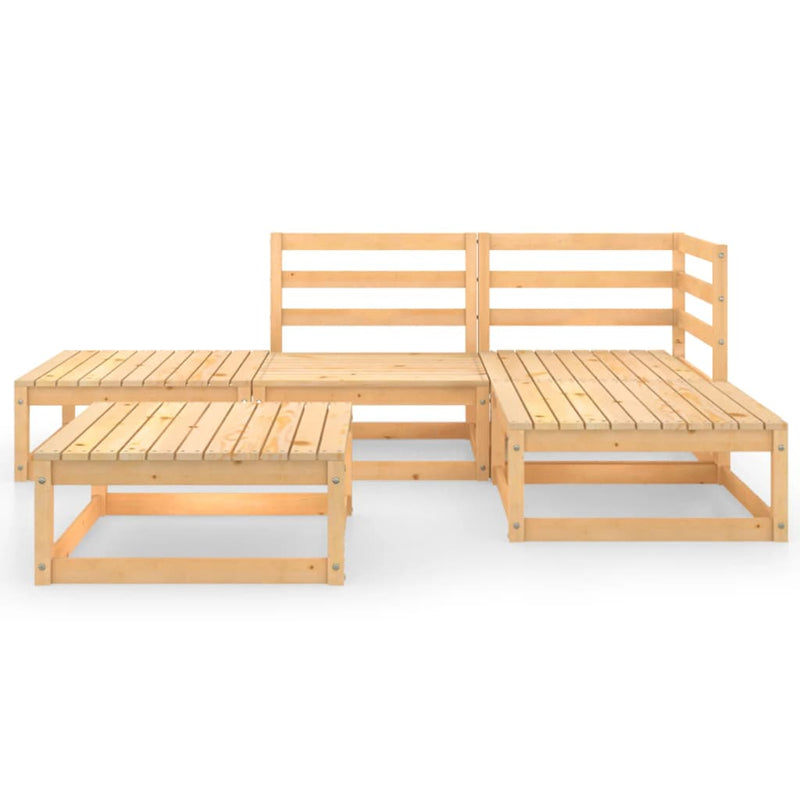 vidaXL 5 Piece Garden Lounge Set Solid Pinewood