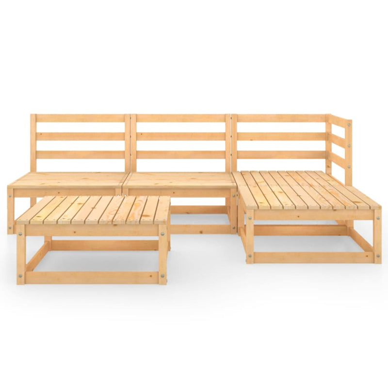 vidaXL 5 Piece Garden Lounge Set Solid Pinewood