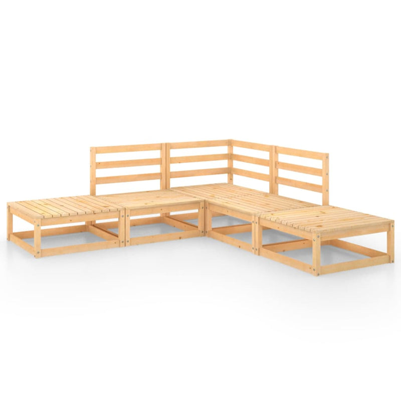 vidaXL 5 Piece Garden Lounge Set Solid Pinewood