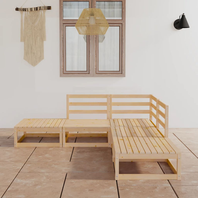 vidaXL 5 Piece Garden Lounge Set Solid Pinewood
