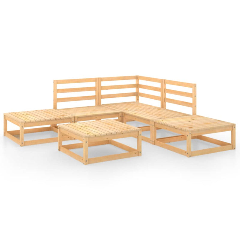 vidaXL 6 Piece Garden Lounge Set Solid Pinewood