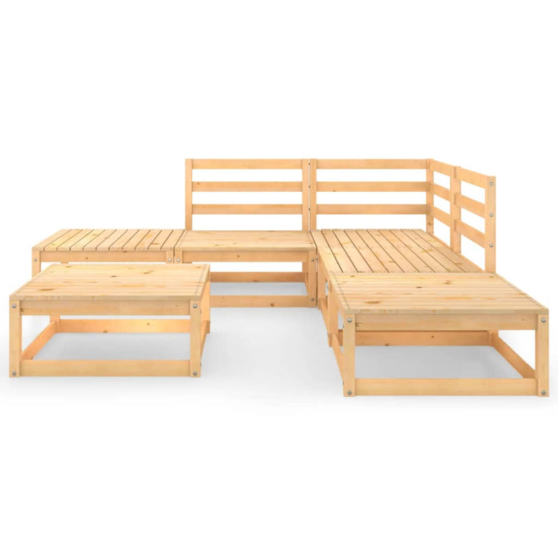 vidaXL 6 Piece Garden Lounge Set Solid Pinewood