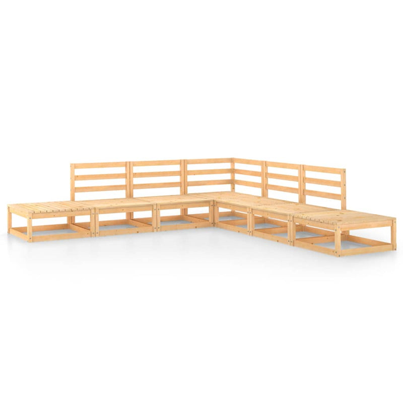 vidaXL 7 Piece Garden Lounge Set Solid Pinewood