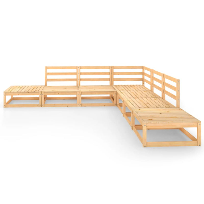 vidaXL 7 Piece Garden Lounge Set Solid Pinewood