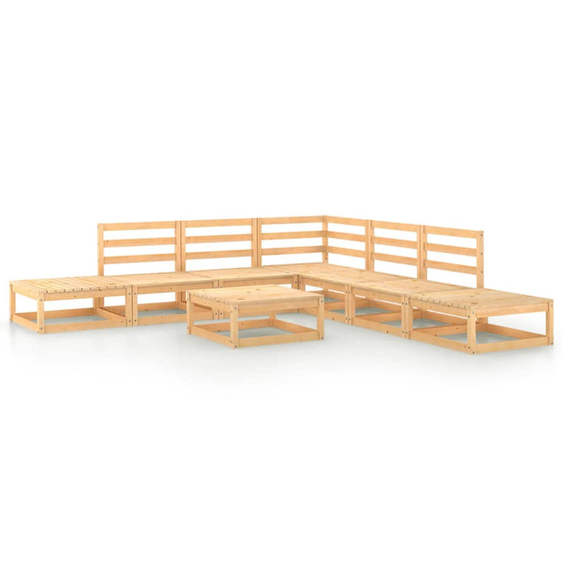 vidaXL 8 Piece Garden Lounge Set Solid Pinewood