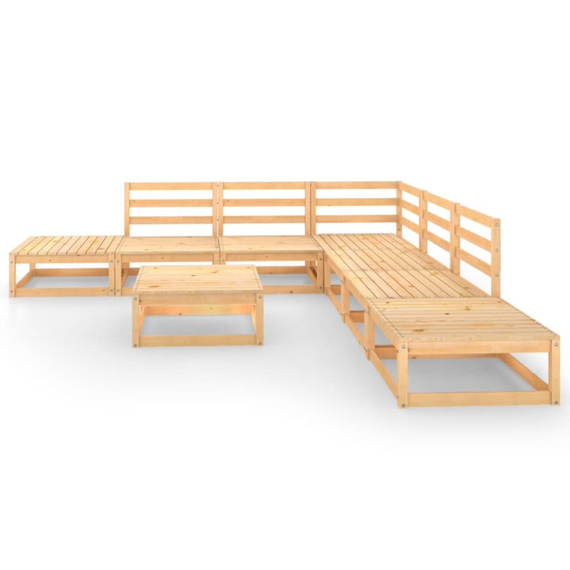 vidaXL 8 Piece Garden Lounge Set Solid Pinewood