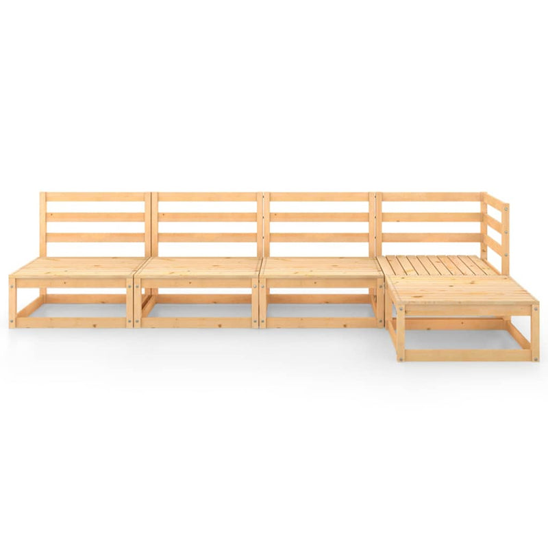 vidaXL 5 Piece Garden Lounge Set Solid Pinewood