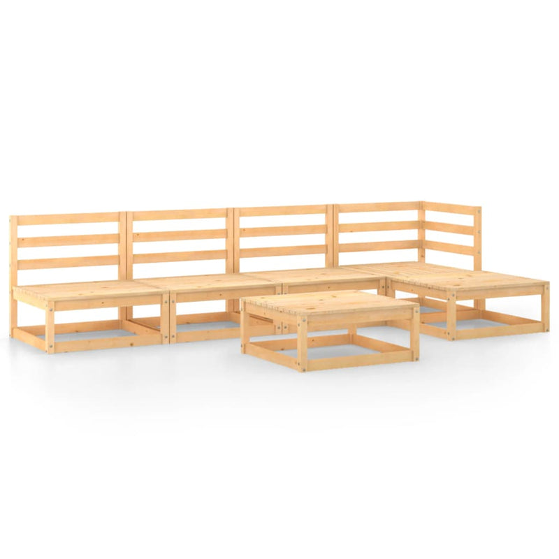 vidaXL 6 Piece Garden Lounge Set Solid Pinewood
