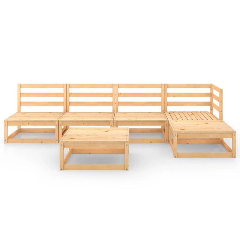 vidaXL 6 Piece Garden Lounge Set Solid Pinewood