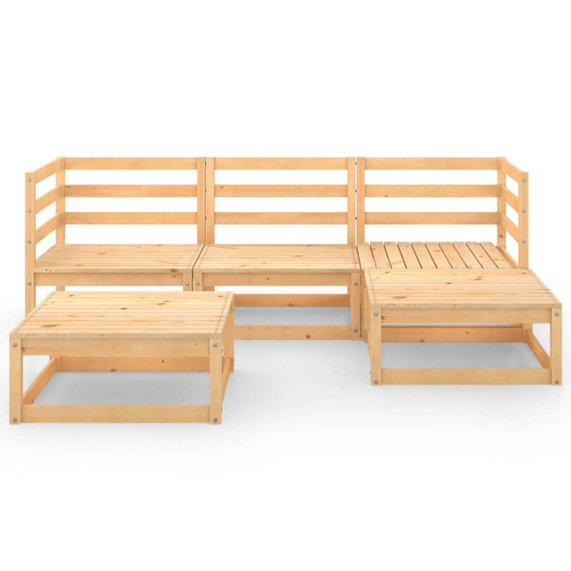 vidaXL 5 Piece Garden Lounge Set Solid Pinewood
