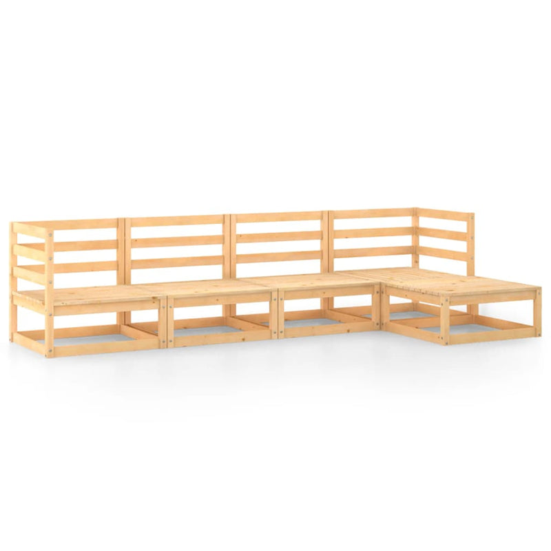 vidaXL 5 Piece Garden Lounge Set Solid Pinewood