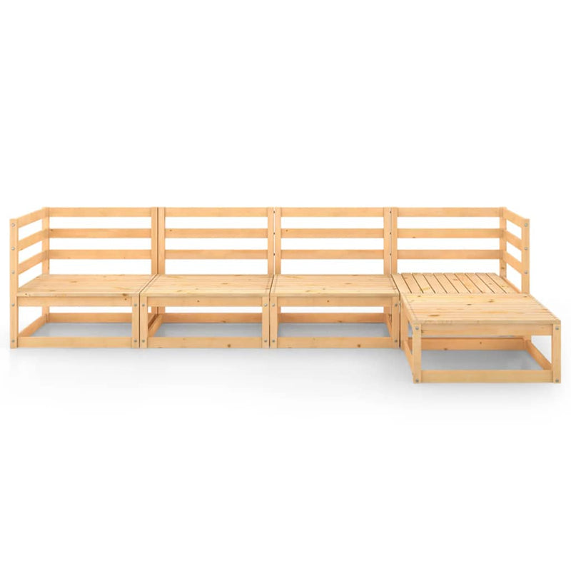 vidaXL 5 Piece Garden Lounge Set Solid Pinewood