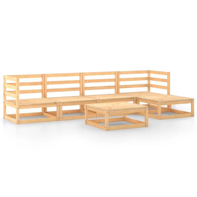 vidaXL 6 Piece Garden Lounge Set Solid Pinewood