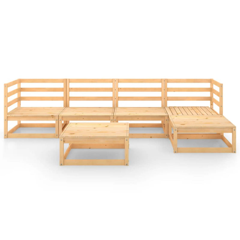 vidaXL 6 Piece Garden Lounge Set Solid Pinewood