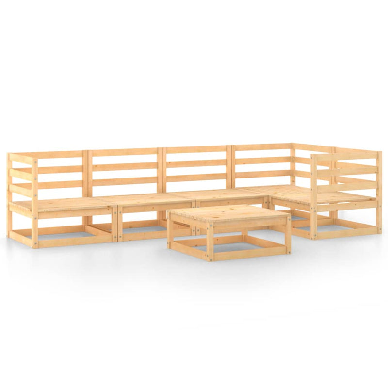 vidaXL 6 Piece Garden Lounge Set Solid Pinewood