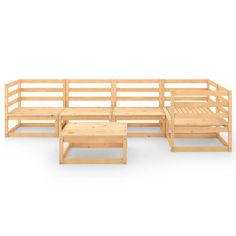 vidaXL 6 Piece Garden Lounge Set Solid Pinewood