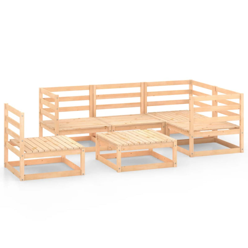 vidaXL 6 Piece Garden Lounge Set Solid Pinewood