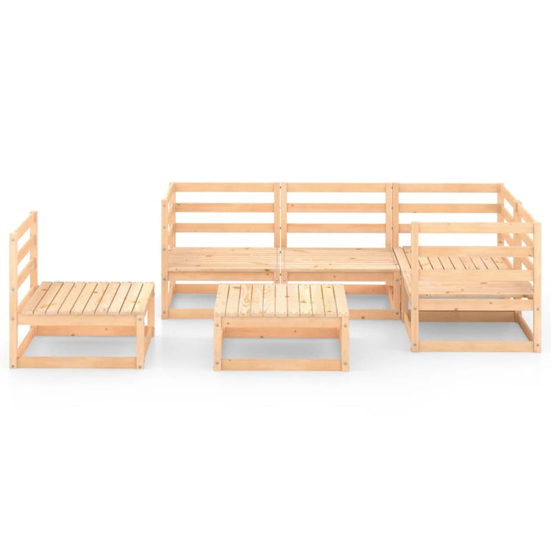 vidaXL 6 Piece Garden Lounge Set Solid Pinewood