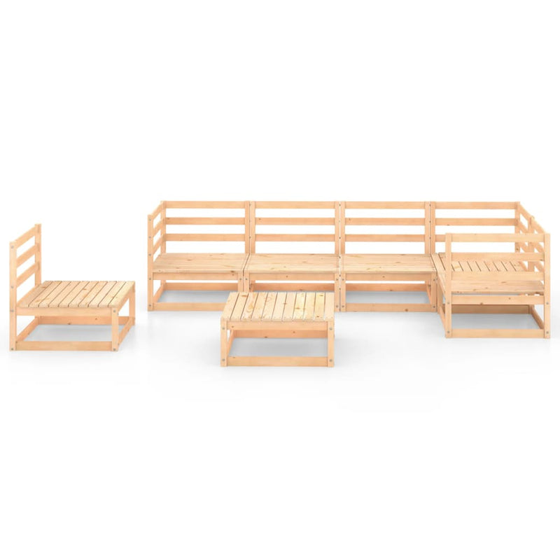 vidaXL 7 Piece Garden Lounge Set Solid Pinewood