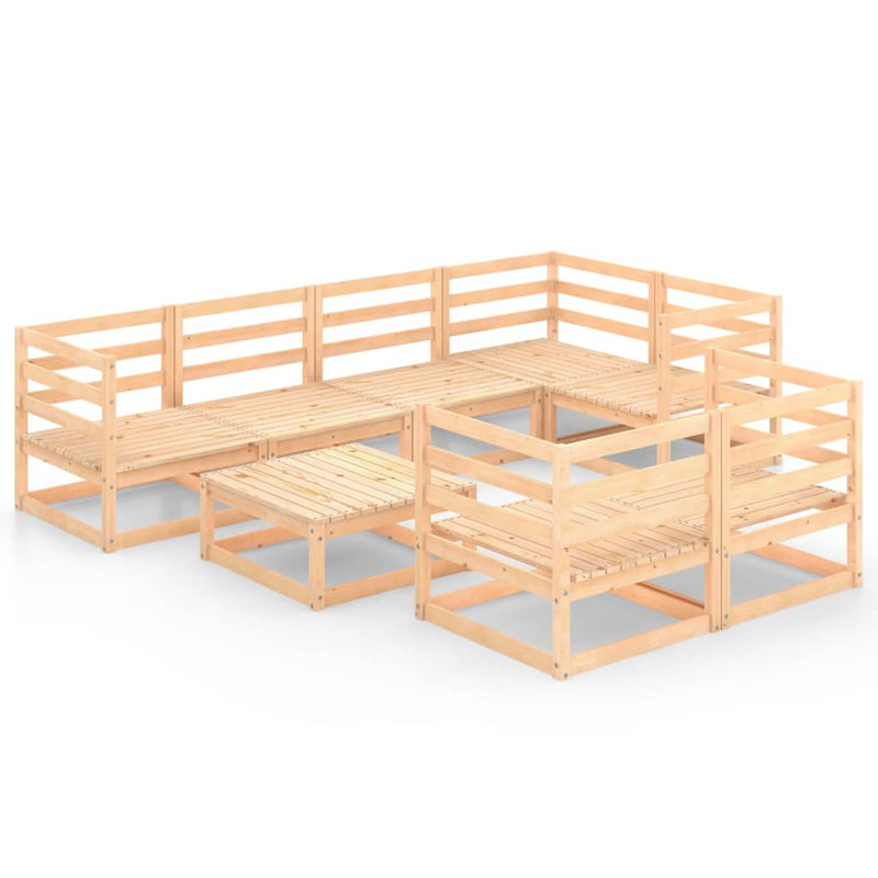 vidaXL 8 Piece Garden Lounge Set Solid Pinewood