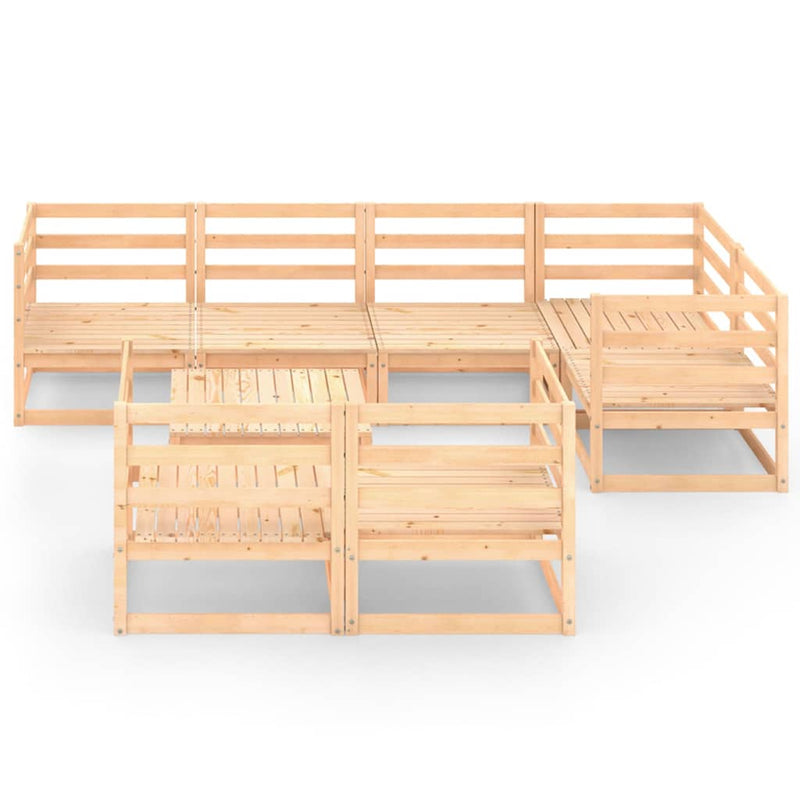 vidaXL 8 Piece Garden Lounge Set Solid Pinewood