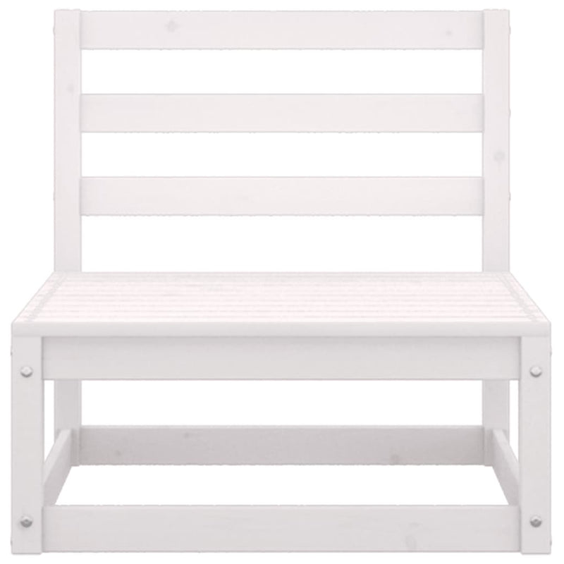 vidaXL 6 Piece Garden Lounge Set White Solid Pinewood