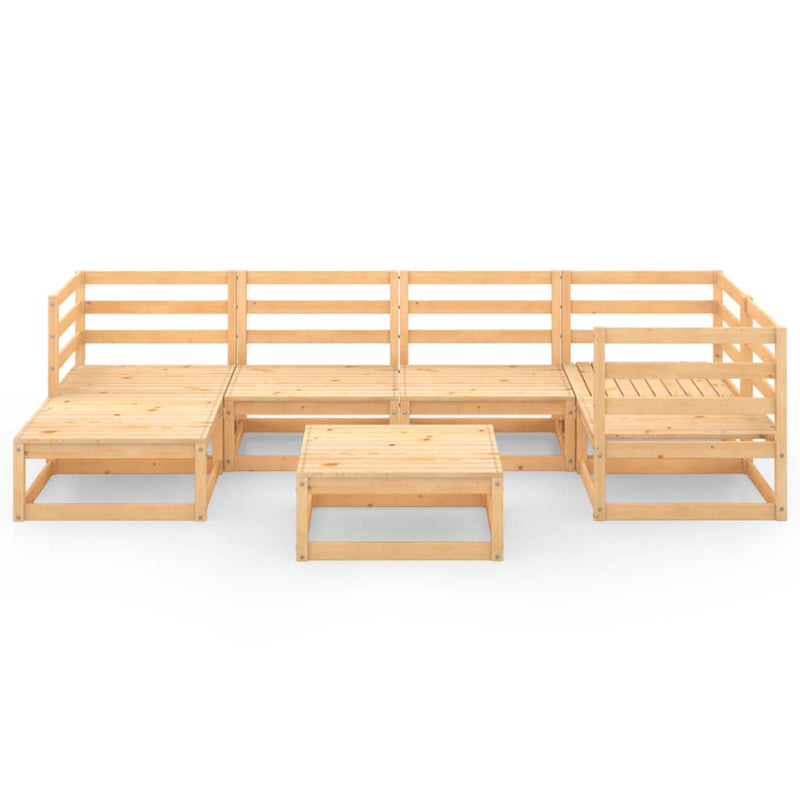 vidaXL 7 Piece Garden Lounge Set Solid Pinewood