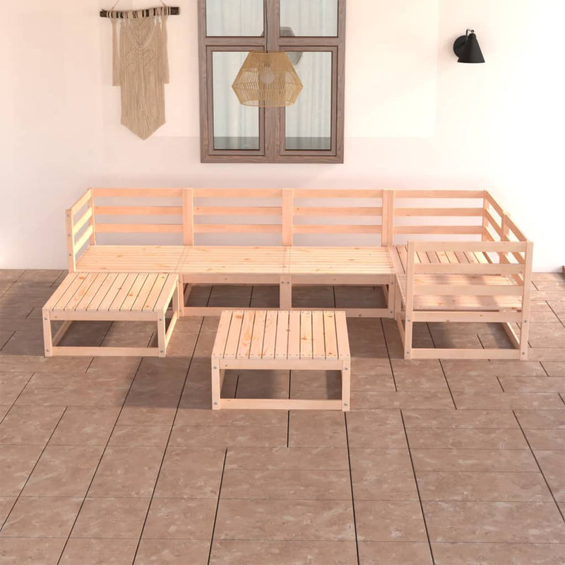 vidaXL 7 Piece Garden Lounge Set Solid Pinewood