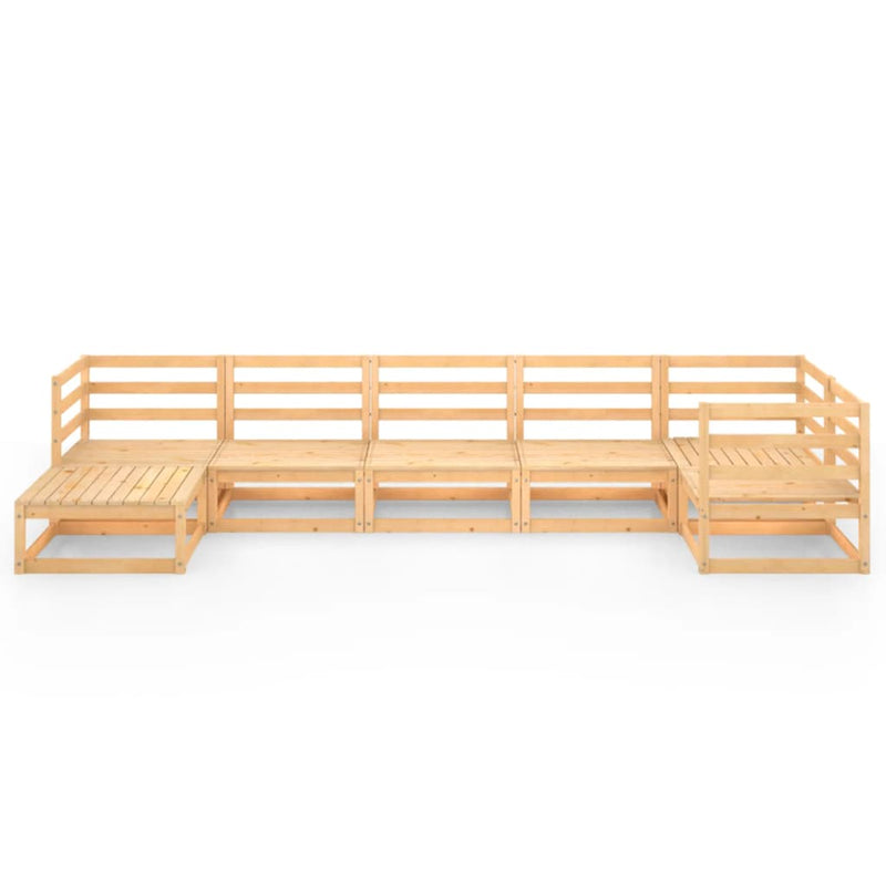 vidaXL 7 Piece Garden Lounge Set Solid Pinewood
