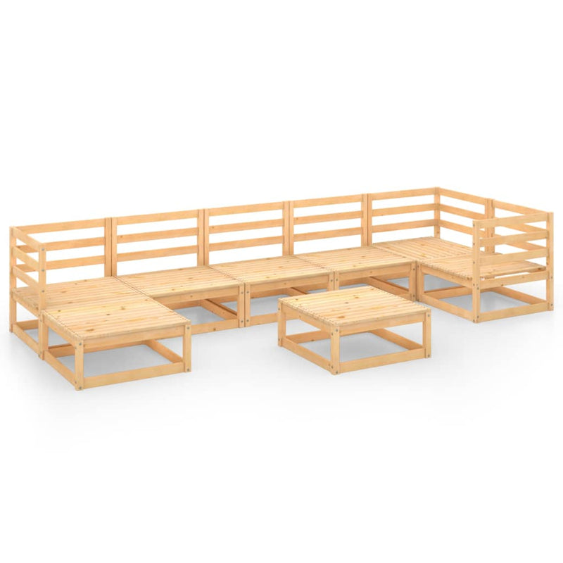 vidaXL 8 Piece Garden Lounge Set Solid Pinewood