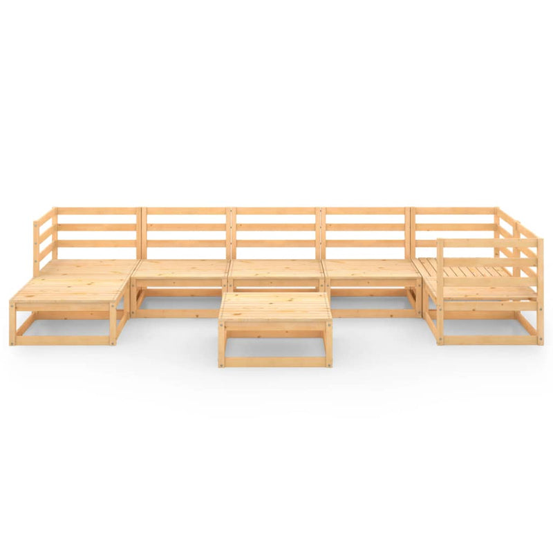 vidaXL 8 Piece Garden Lounge Set Solid Pinewood