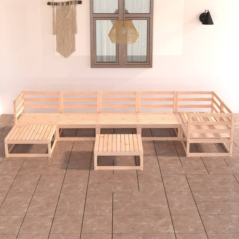 vidaXL 8 Piece Garden Lounge Set Solid Pinewood