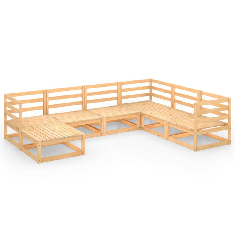 vidaXL 7 Piece Garden Lounge Set Solid Pinewood