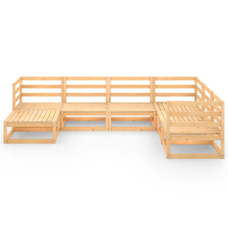 vidaXL 7 Piece Garden Lounge Set Solid Pinewood