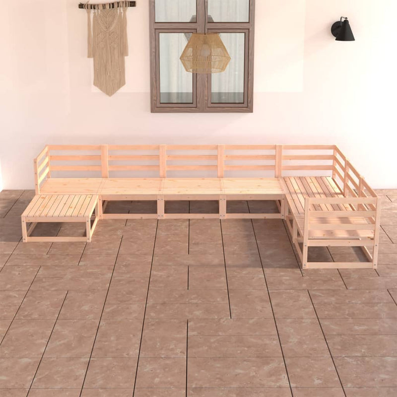 vidaXL 7 Piece Garden Lounge Set Solid Pinewood