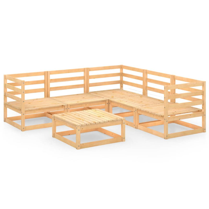 vidaXL 6 Piece Garden Lounge Set Solid Pinewood