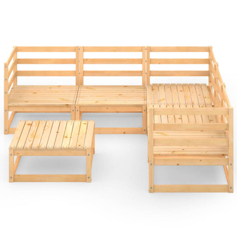 vidaXL 6 Piece Garden Lounge Set Solid Pinewood