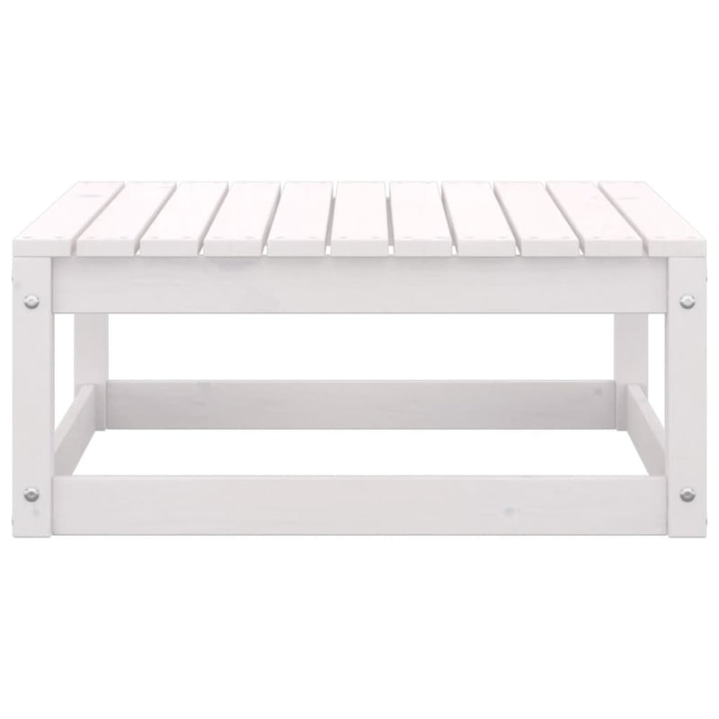 vidaXL 6 Piece Garden Lounge Set White Solid Pinewood