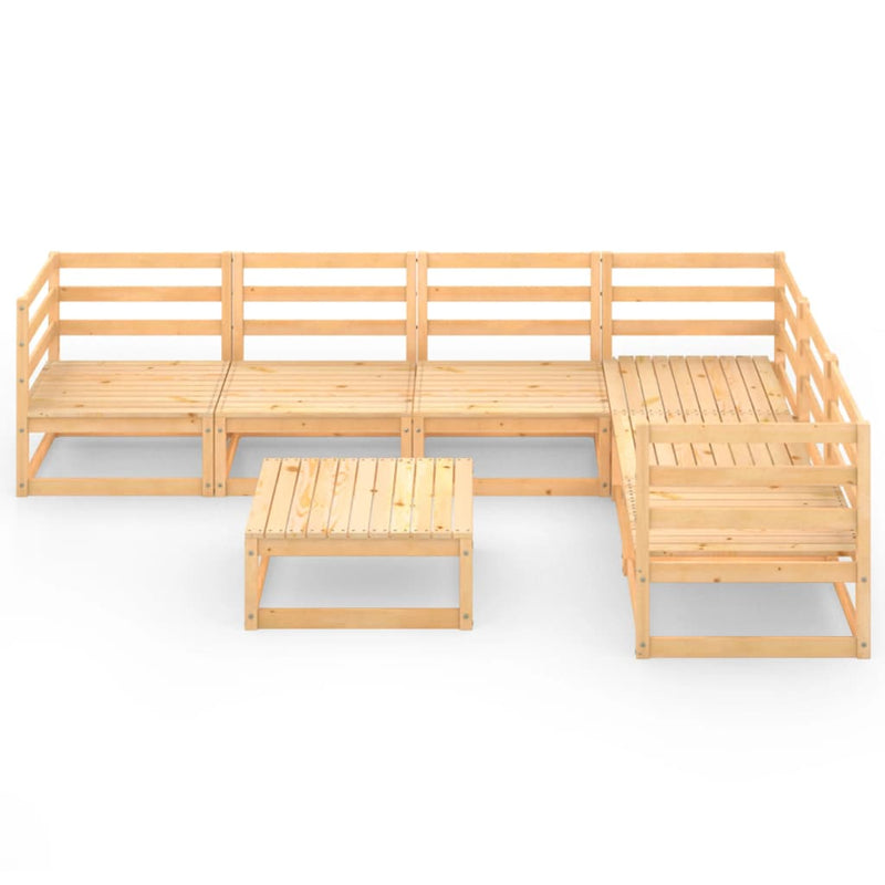 vidaXL 7 Piece Garden Lounge Set Solid Pinewood