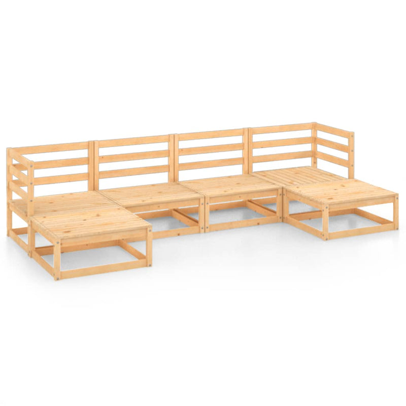 vidaXL 6 Piece Garden Lounge Set Solid Pinewood
